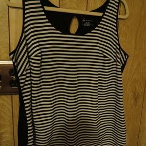 Lane Bryant Black/White Tank Size 14/16 (1X)